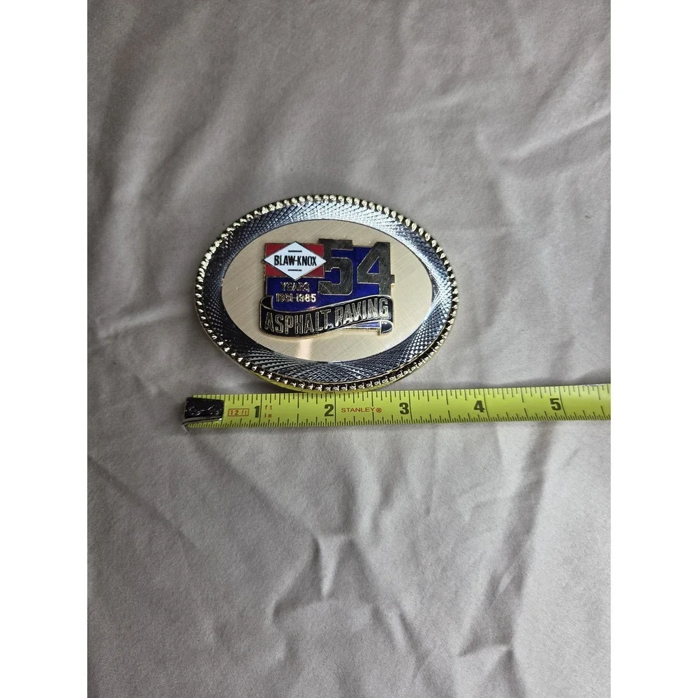 Blaw Knox 54 Years Anniversary Asphalt Paving Belt Buckle - Brand New Vintage